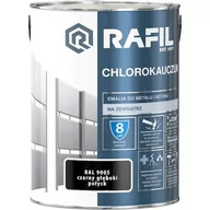 Farby wewnętrzne - Emalia Chlorokauczukowa Czarny Głęboki RAL9005 5L Rafil - miniaturka - grafika 1