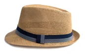 Czapki damskie - Kapelusz Damski M��ski Trilby S��omkowy Pla��owy Miejski Lekki Letni Br��z 58 - miniaturka - grafika 1