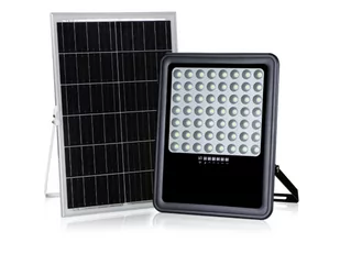 Naświetlacz LED z panelem solarnym 300W b.zimna 5000K 2000lm GEMINI sterowany pilotem panel jako osobny element na przewodzie IP65 GERMINA - Lampy pozostałe - miniaturka - grafika 1