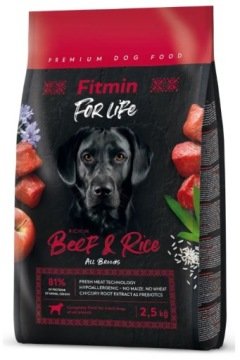 FITMIN Dog For Life Adult Beef Rice 2,5 kg dla psów wszystkich ras -