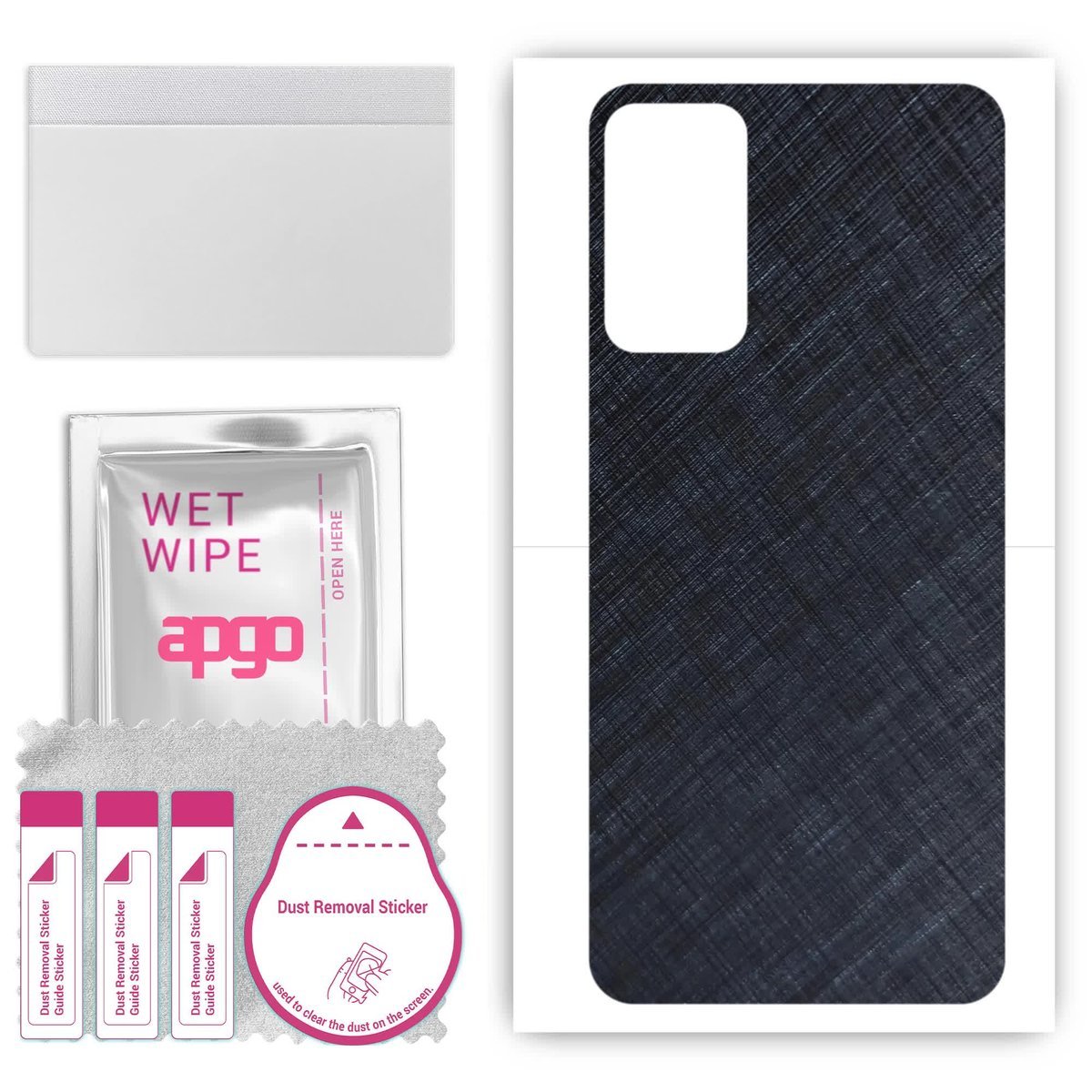 Folia naklejka skórka strukturalna na TYŁ do Samsung Galaxy M23 - Tytan Niebieski - apgo SKINS