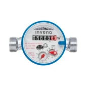 Akcesoria hydrauliczne - Wodomierz jednostrumieniowy woda ciepła 1/2" bez śrubunków 2,5 mᶟ Invena - miniaturka - grafika 1