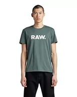 Koszulki męskie - G-STAR RAW t-shirt męski, Zielony (Grey Moss 336-4752), XS - miniaturka - grafika 1
