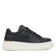 Buty dla dziewczynek - Sneakersy Tommy Hilfiger Low Cut Lace-Up T3A9-33985-1355 Czarny - miniaturka - grafika 1