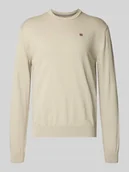 Swetry męskie - Bluzka o kroju regular fit z długim rękawem i wyhaftowanym logo model ‘Droz’ - miniaturka - grafika 1