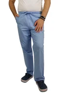 Odzież medyczna - Spodnie medyczne chirurgiczne 100%bawełna męskie niebieskie 4XL - miniaturka - grafika 1
