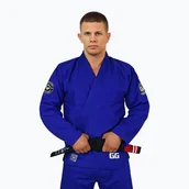 Kimona, stroje i obuwie - GI do brazylijskiego jiu-jitsu męskie Ground Game Gamer niebieskie - miniaturka - grafika 1