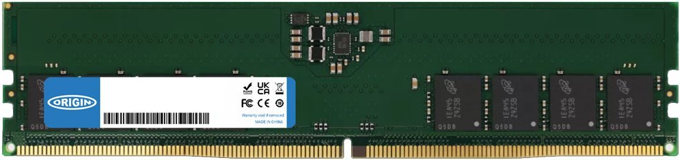 Pamięć PNY ORIGIN STORAGE 32GB DDR5 UDIMM/5600MHZ 1RX8 NON-ECC 1.1V OM32G55600U1RX8NE11