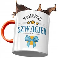 Kubki - Kubek Pomarańczowy Dla Szwagra Urodziny na Prezent z Nadrukiem ze Zdjęciem + Opakowanie na prezent (wzór 02) - miniaturka - grafika 1