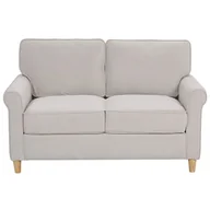 Sofy i kanapy - Beliani Sofa 2-osobowa welurowa beżowa RONNEBY - miniaturka - grafika 1