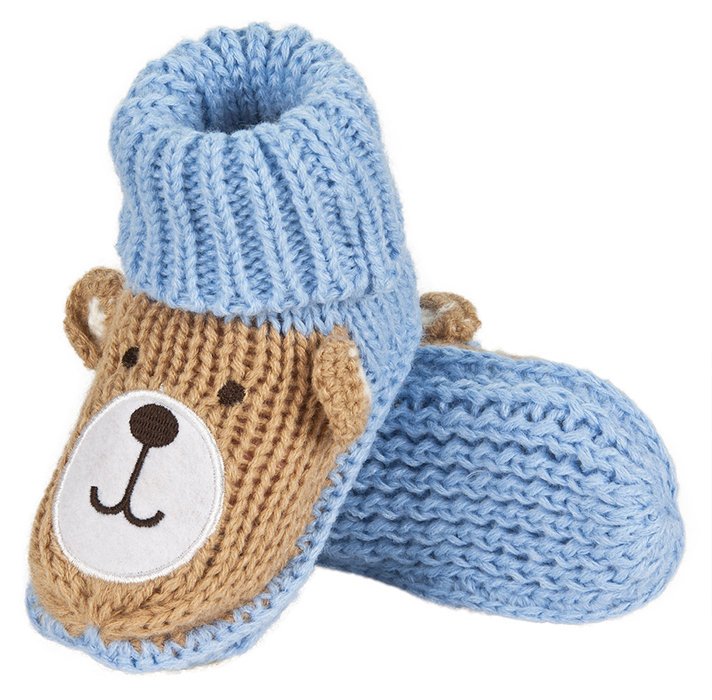 Urocze Ciepłe Kapcie Niemowlęce Buciki Niechodki Dziergane Skarpetki Soxo