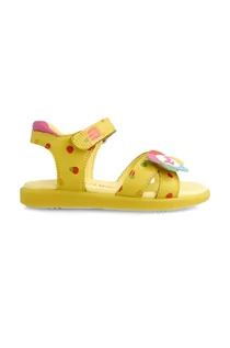 Sandały damskie - Agatha Ruiz de la Prada Agatha Ruiz de la Prada sandały skórzane dziecięce kolor żółty - grafika 1