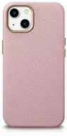 Etui i futerały do telefonów - iCarer Litchi Premium Leather Case skórzane etui iPhone 14 Plus magnetyczne z MagSafe różowy (WMI14220711-PK) - miniaturka - grafika 1