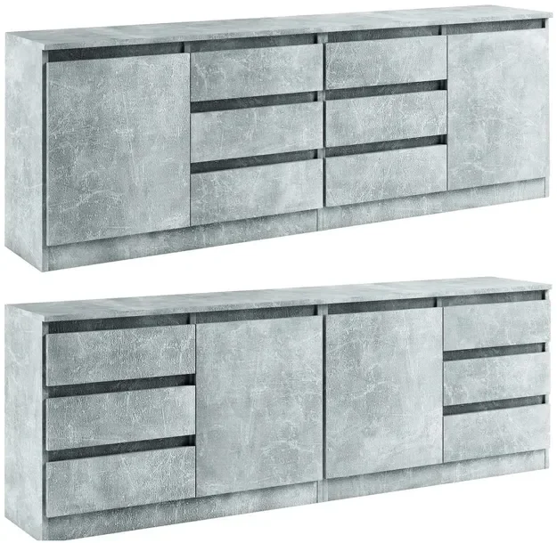 028079 Komoda / Zestaw 2d6s/200cm - Beton # Kolory