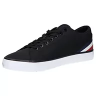 Trampki męskie - Tommy Hilfiger Męskie trampki Th Hi Vulc Core Low Stripes wulkanizowane, Czarny, 40 EU - miniaturka - grafika 1