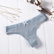 Majtki damskie - Stringi na gumce - Niebieski M - Zolaro - miniaturka - grafika 1