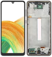 Części serwisowe do telefonów - Wyświetlacz LCD + ekran dotykowy Samsung Galaxy A33 5G A336 SM-A336  (OLED) Ramka czarna - miniaturka - grafika 1