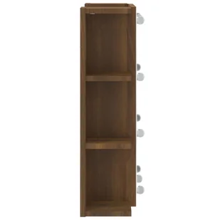 Lumarko Szafka z lustrem i LED, brązowy dąb, 70x16,5x60 cm - Toaletki - miniaturka - grafika 10