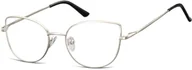 Okulary korekcyjne, oprawki, szkła - Sunoptic Okulary oprawki korekcyjne kocie oczy zerówki L119G jasny grafit - miniaturka - grafika 1