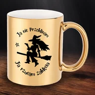 Kubki - Złoty kubek z nadrukiem - Ja nie przeklinam... - miniaturka - grafika 1