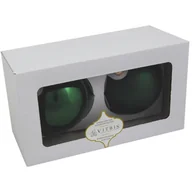 Bombki - Bombka szklana gładka 10 cm zielony 2 szt. - miniaturka - grafika 1