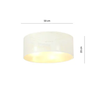 Emibig Aston plafon 3-punktowy biała/złota 1147/3 1147/3 - Lampy sufitowe - miniaturka - grafika 5