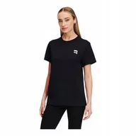 Koszulki i topy damskie - Karl Lagerfeld Koszulka Damska T-shirt Ikon Patch T-shirt Czarna R.l - miniaturka - grafika 1