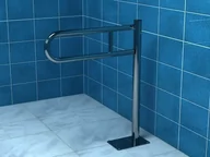 Akcesoria dla osób starszych i niepełnosprawnych - Poręcz dla niepełnosprawnych łukowa uchylna podłogowa 60 cm Makoinstal PSP 760 - miniaturka - grafika 1