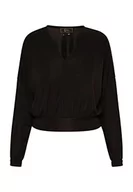 Koszule damskie - faina Damska koszula z długim rękawem Cropped 19526756, czarna, S, czarny, S - miniaturka - grafika 1