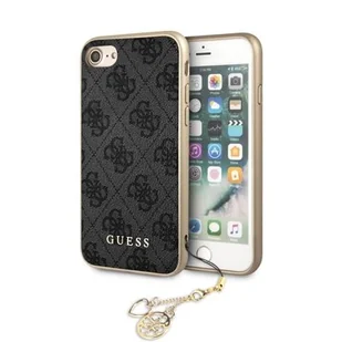 Guess Etui hardcase GUHCI8GF4GGR iPhone 7/8 szary 4G Charms Collection GUHCI8GF4GGR - Etui i futerały do telefonów - miniaturka - grafika 1