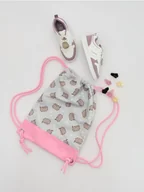 Worki na buty - Reserved - Plecak worek Pusheen - jasnoszary - miniaturka - grafika 1