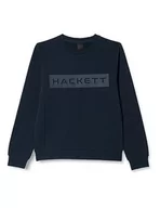 Bluzy dla chłopców - Hackett London Chłopięca bluza Essential Sp Crew, Niebieski (granatowy), 15 Lat - miniaturka - grafika 1