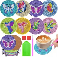 Prace ręczne dla dzieci - Homgaty Zestaw do Malowania Diamentowego Motyle Ptaki Kryształowa Sztuka - miniaturka - grafika 1