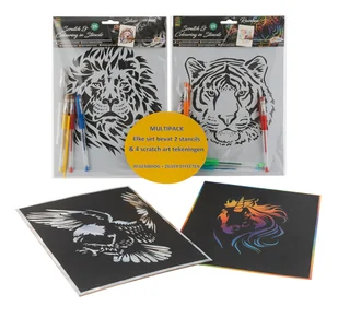 A4 SCRATCH & COLOUR W SZABLONACH 2 SZT, 2 WZORY - Przybory szkolne A4 SCRATCH & COLOUR W SZABLONACH 2 SZT, 2 WZORY - Przybory szkolne - miniaturka - grafika 1