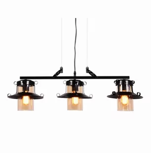 Lumina Deco Deco LAMPA WISZĄCA INDUSTRIALNA LOFT CZARNA CAPRI TRIO - Lampy sufitowe - miniaturka - grafika 1