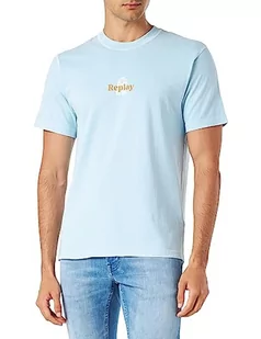 Replay T-shirt męski, 109 Aegean Sky, L - Koszulki męskie - miniaturka - grafika 1