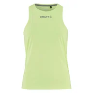 Koszulki i topy damskie - Damska koszulka bez rękawów CRAFT CORE ESSENCE SINGLET 2 W 1915290-507000 – Zielony - miniaturka - grafika 1