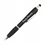 Długopisy - Długopis grawer reklamowy z logo personalizowany świecący napis czarny - miniaturka - grafika 1