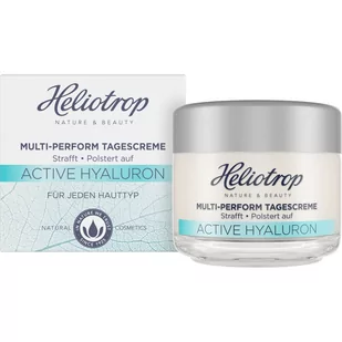 Heliotrop Naturkosmetik ACTIVE HYALURON Multi-Perform krem na dzień, z naturalnym kwasem hialuronowym, przeciw starzeniu się skóry zapewnia świeżą i odczuwalnie jędrniejszą skórę, wegański, 50 ml - Kremy do twarzy - miniaturka - grafika 1