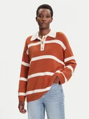 Swetry damskie - Gant Sweter 4805341 Brązowy Relaxed Fit - miniaturka - grafika 1