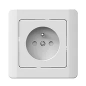 Gniazdka elektryczne - Gniazdo pojedyncze z uziemieniem silva białe - miniaturka - grafika 1