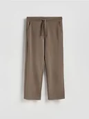 Spodnie sportowe męskie - Reserved - Spodnie dresowe z bawełną - brązowy - miniaturka - grafika 1