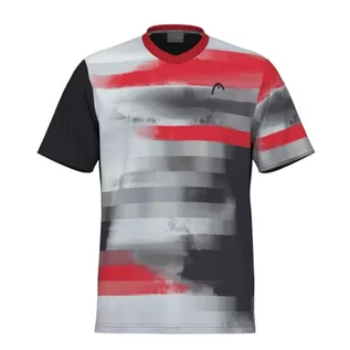 Koszulki męskie - HEAD TOPSPIN T-shirt męski, czarny/nadruk, S - grafika 1