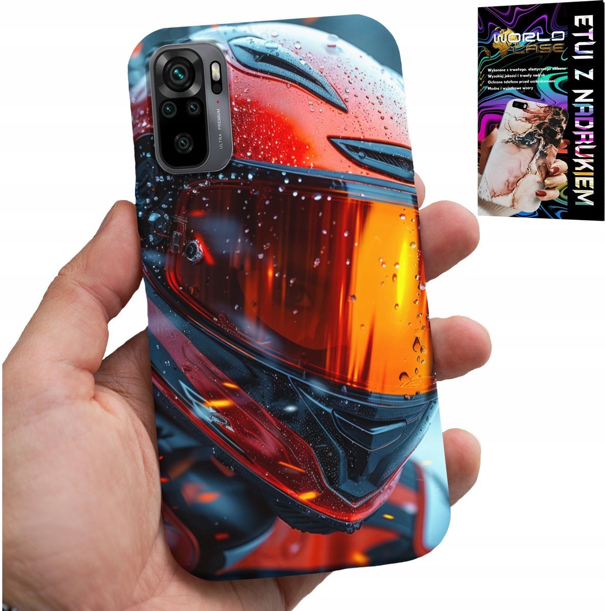 ETUI DO XIAOMI NOTE 10 / 10S - MOTOR, FAN MOTOCYKL KASK MOTOCYKLISTA