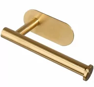 Stojaki i wieszaki na papier toaletowy - Samoprzylepny Uchwyt na Papier Toaletowy Łazienkowy złoty AG869B - miniaturka - grafika 1