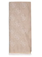 GUESS Szalik damski Kobiety beżowy|biały wzorzysty, ONE SIZE