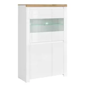 Witryny - Nowoczesna witryna biały połysk z oświetleniem K8-C79 - miniaturka - grafika 1