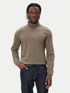 Swetry męskie - HUGO Golf Daporollo 50547372 Beżowy Regular Fit - miniaturka - grafika 1