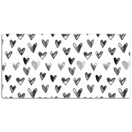 Podkładki na biurko - Podkładka na biurko z nadrukiem Szare serca 120x60 cm - miniaturka - grafika 1