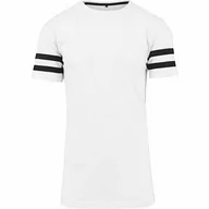 Koszulki męskie - Build Your Brand Build Your Brand T-shirt męski Stripe Jersey Tee T-Shirt, biały/czarny, M BY032-00224-0046 - miniaturka - grafika 1